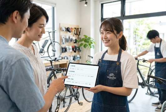 自転車小売店クラウドPOSシステム 導入前の課題